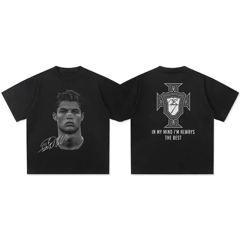 Camiseta Cristiano Ronaldo Vintage de 2 caras Unisex