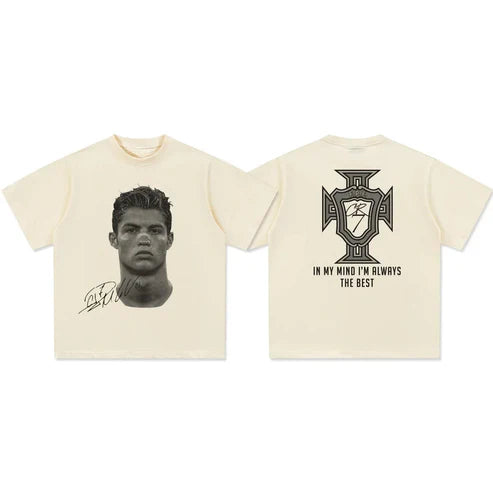 Camiseta Cristiano Ronaldo Vintage de 2 caras Unisex