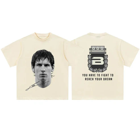 Camiseta Messi Vintage de 2 caras Unisex