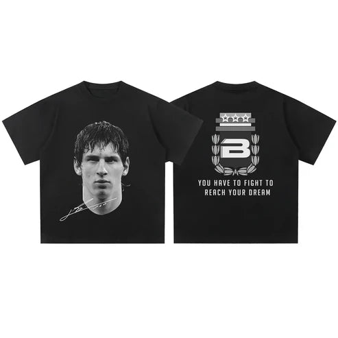 Camiseta Messi Vintage de 2 caras Unisex