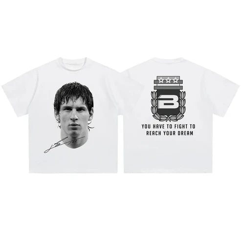 Camiseta Messi Vintage de 2 caras Unisex