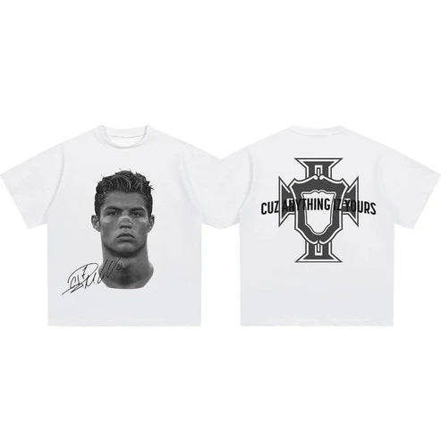 Camiseta Cristiano Ronaldo Vintage de 2 caras Unisex